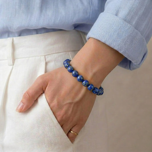 Natural Lapis Lazuli Bracelet for Wisdom & Communication