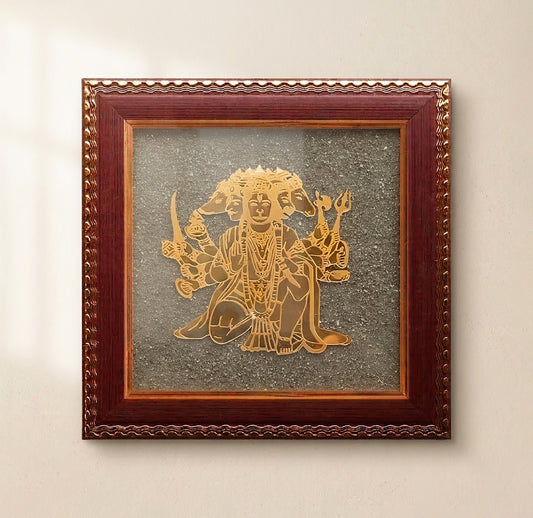 Pyrite Panchmukhi Hanuman Frame