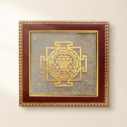 Pyrite Shri Yantra Frame
