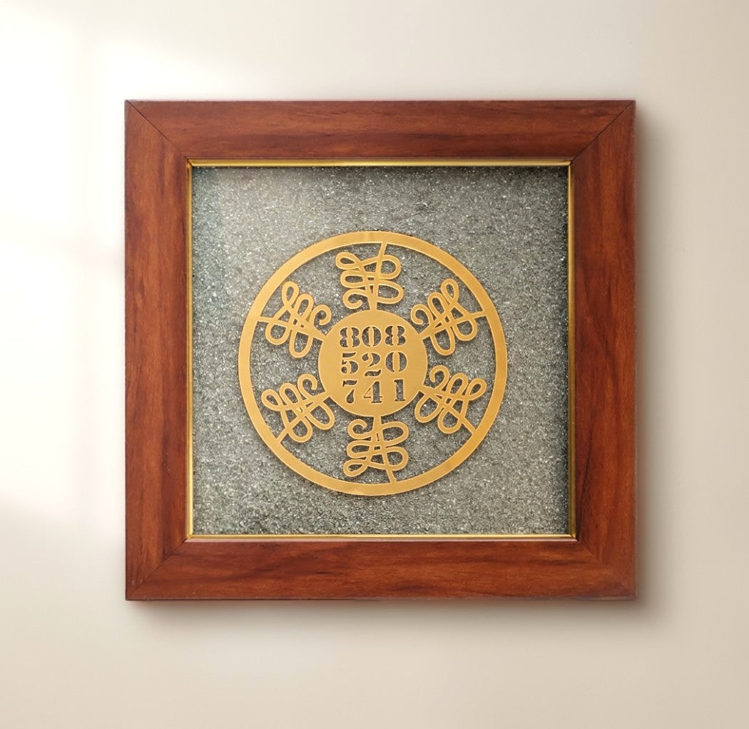 Pyrite Numerology Symbol Wall Frame
