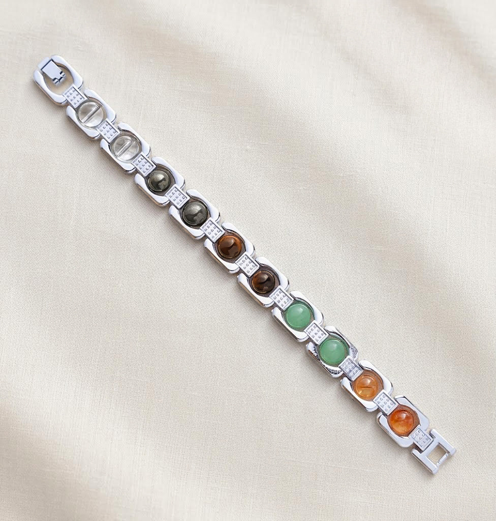 Metal Money Magnet Bracelet (Dhan Yog) – Silver