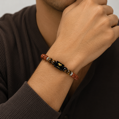 Aries Zodiac Bracelet worn on wrist - lifestyle shot
