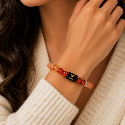 Taurus Zodiac Bracelet worn on wrist - lifestyle shot