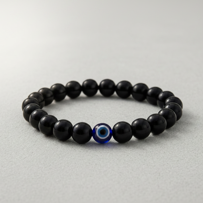 Evil Eye & Black Tourmaline Protection Bracelet