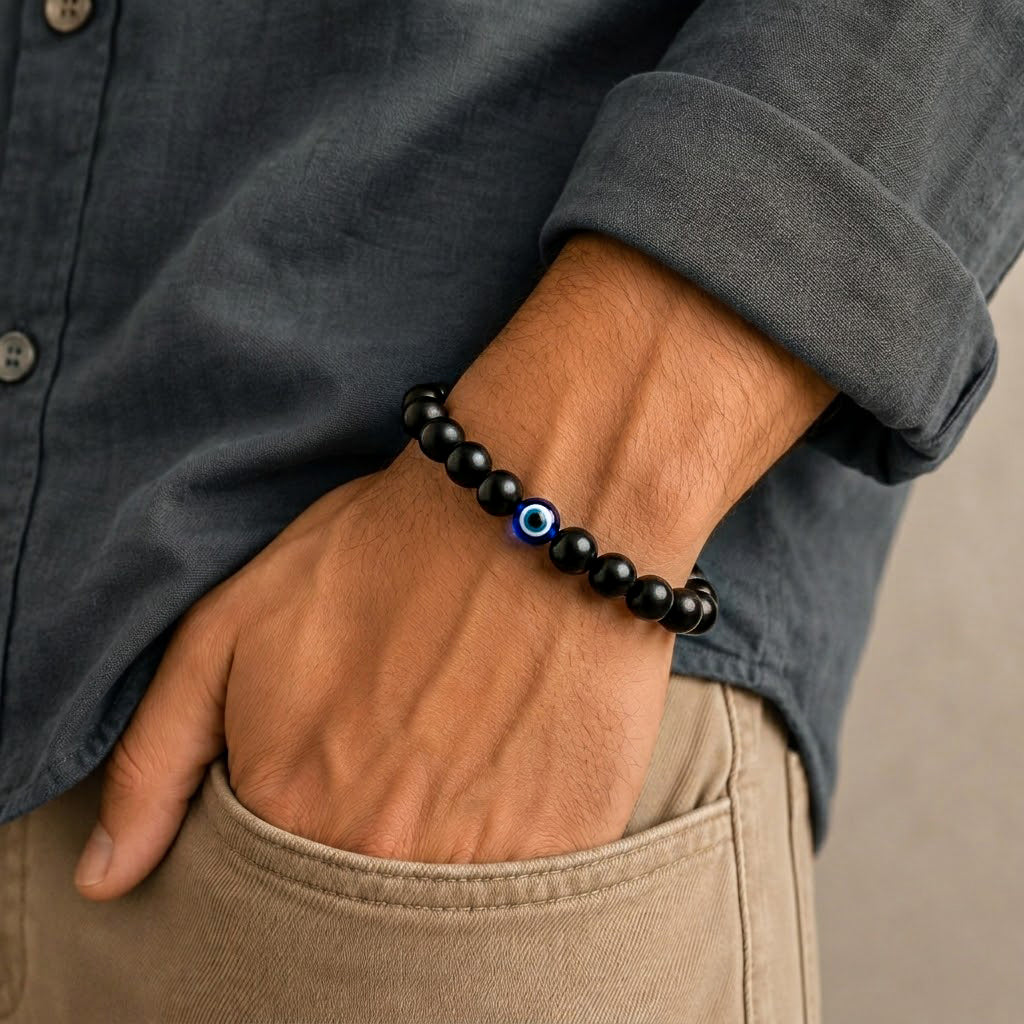 Evil Eye & Black Tourmaline Protection Bracelet