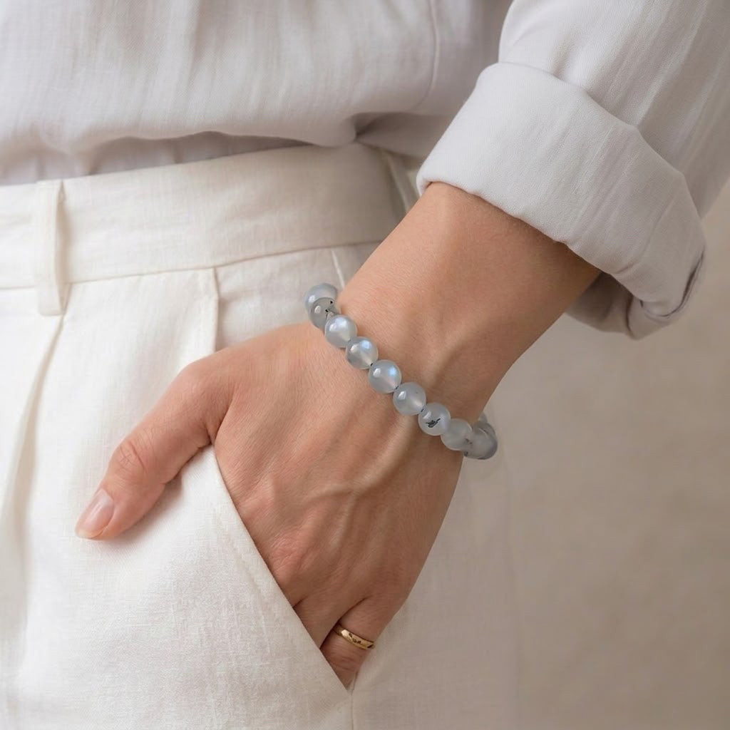 Natural Labradorite Bracelet for Protection & Transformation