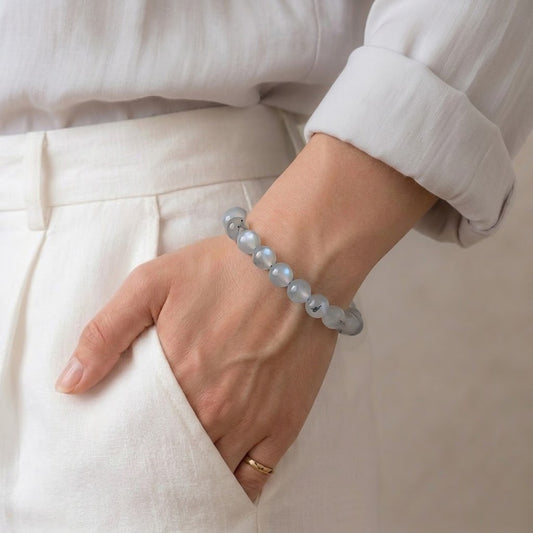 Natural Labradorite Bracelet for Protection & Transformation