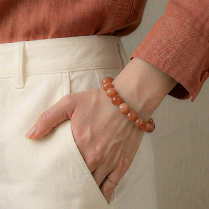 Natural Sunstone Bracelet for Joy & Confidence