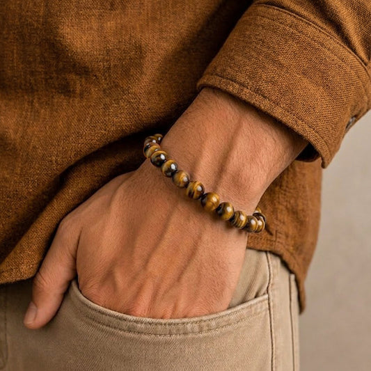 Natural Tiger Eye Bracelet for Protection & Confidence