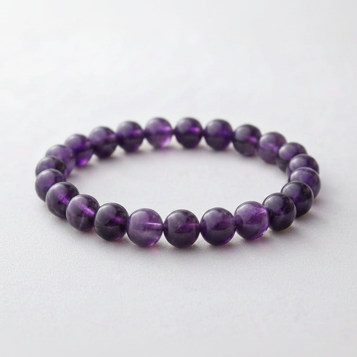 Natural Amethyst Bracelet for Calm & Stress Relief