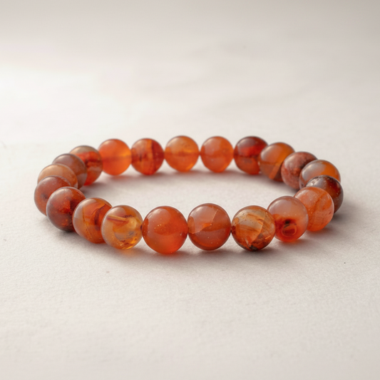 Natural Carnelian Bracelet for Energy & Motivation