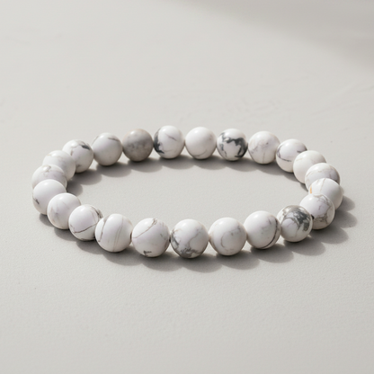 Natural Howlite Bracelet for Calm & Patience