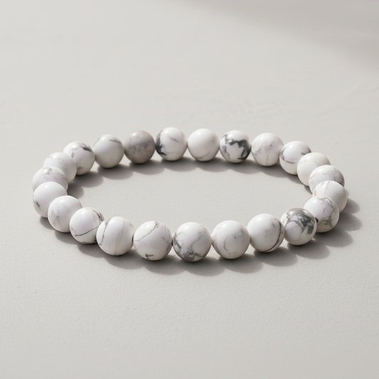 Natural Howlite Bracelet for Calm & Patience