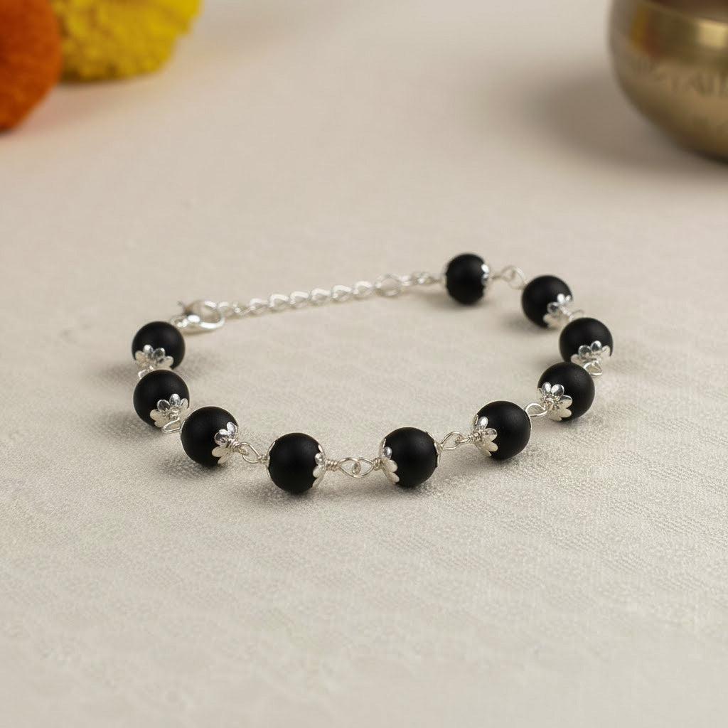 Natural Karungali Bracelet for Protection & Spiritual Energy (8mm beads)