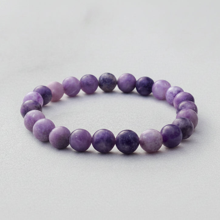 Natural Lepidolite Bracelet for Calm & Emotional Balance