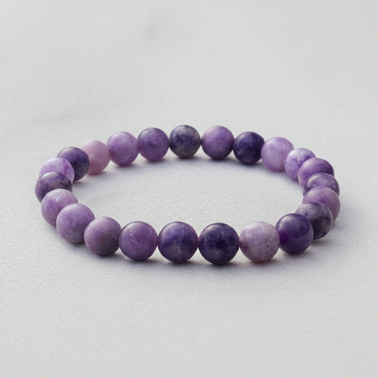 Natural Lepidolite Bracelet for Calm & Emotional Balance