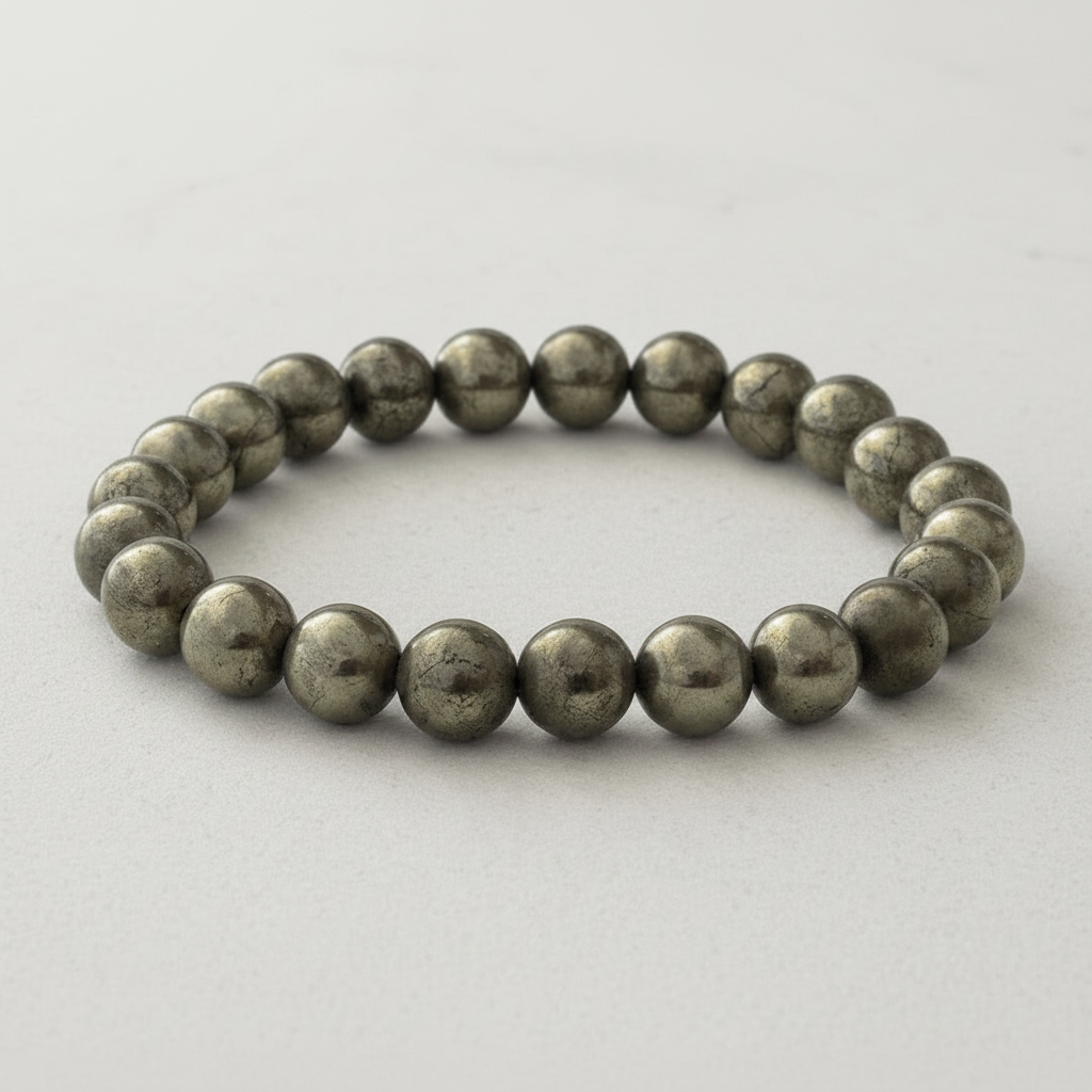 Natural Pyrite Bracelet for Wealth & Success
