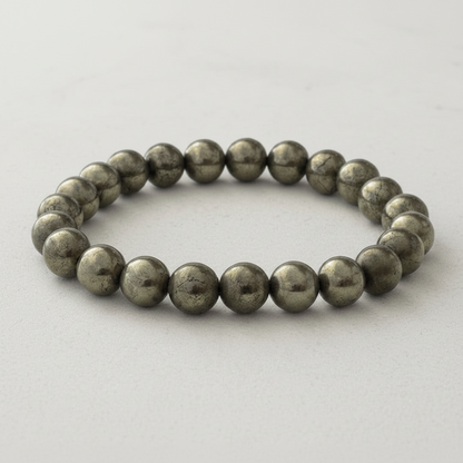 Natural Pyrite Bracelet for Wealth & Success