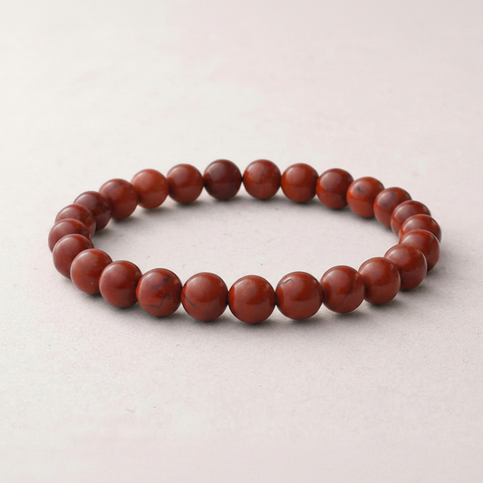Natural Red Jasper Bracelet for Grounding & Strength