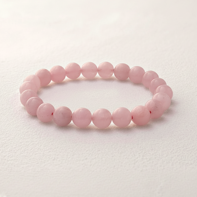 Natural Rose Quartz Bracelet for Love & Healing