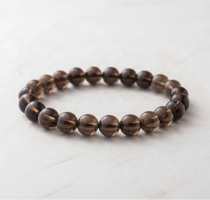 Natural Smoky Quartz Bracelet for Grounding
