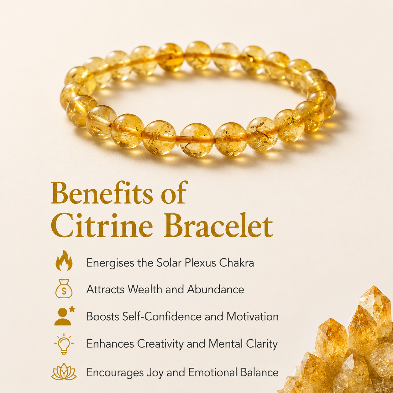 Natural Citrine Bracelet for Wealth